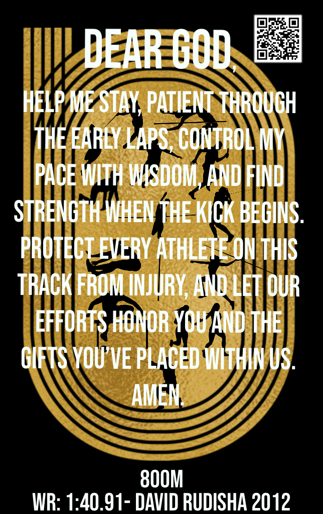 Men's 800M Track & Field Card