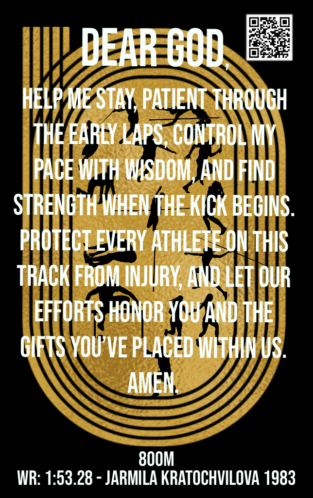 Women's 800M Track & Field Card