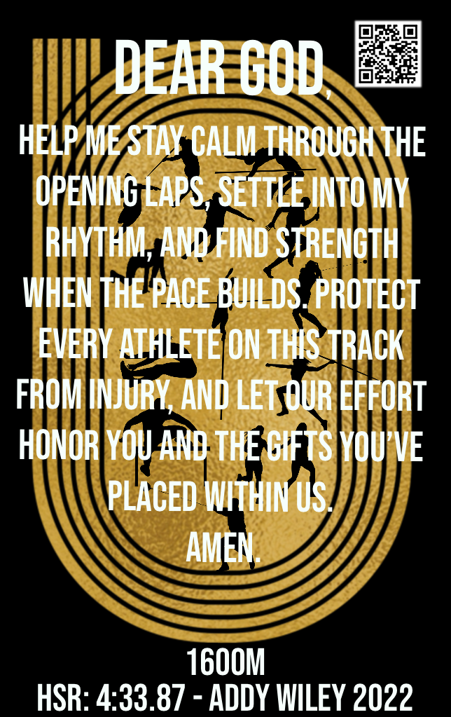 Women's 1600M Track & Field Card