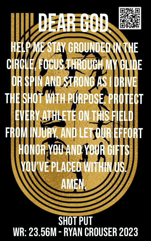 Men's Shot Put Track & Field Card