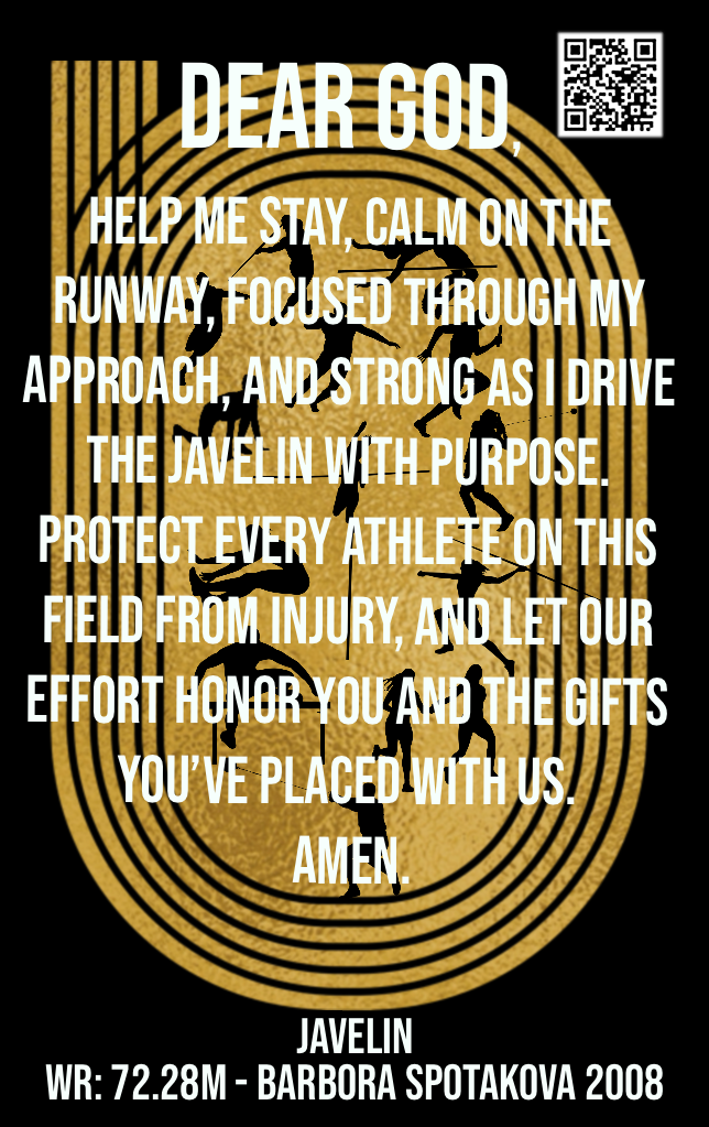 Women's Javelin Track & Field Card