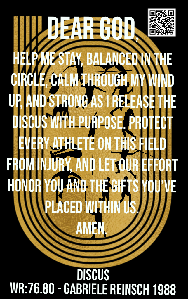 Women's Discus Track & Field Card