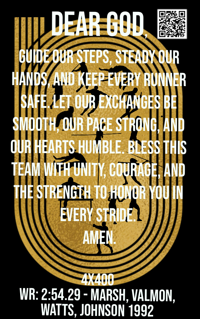 Men's 4x400 Relay Track & Field Card