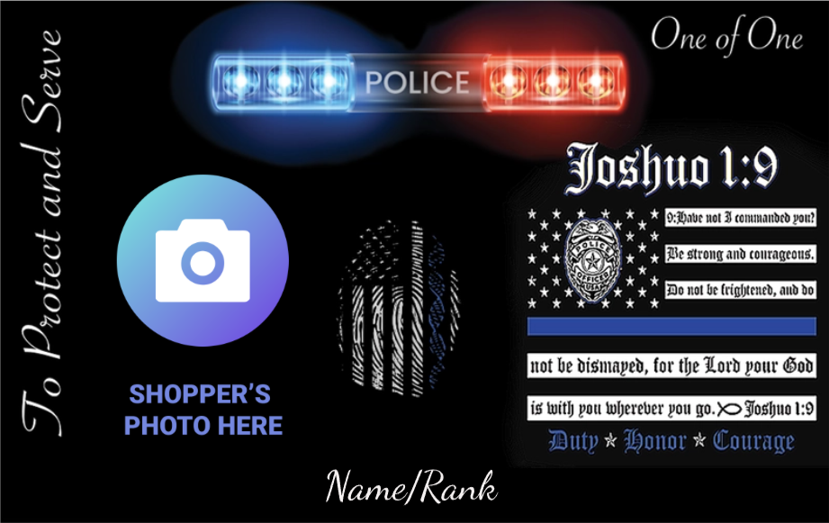 Police Officer Card - Joshua 1:9 Design