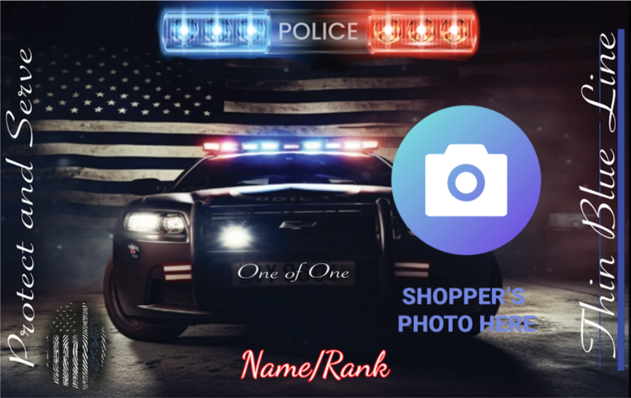 Police Officer Card - Patrol Car Design