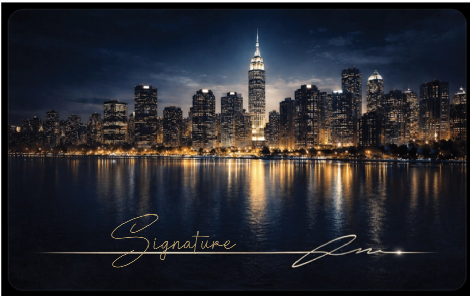 Executive Series - City Skyline Signature - NFC Business Card