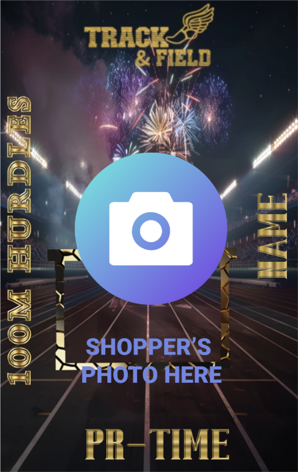 Women's 100M Hurdles Track & Field Card