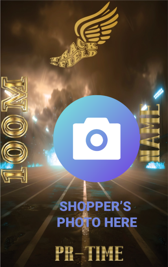 Women's 100M Track & Field Card