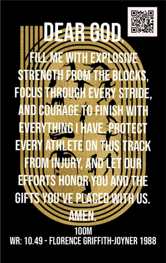 Women's 100M Track & Field Card