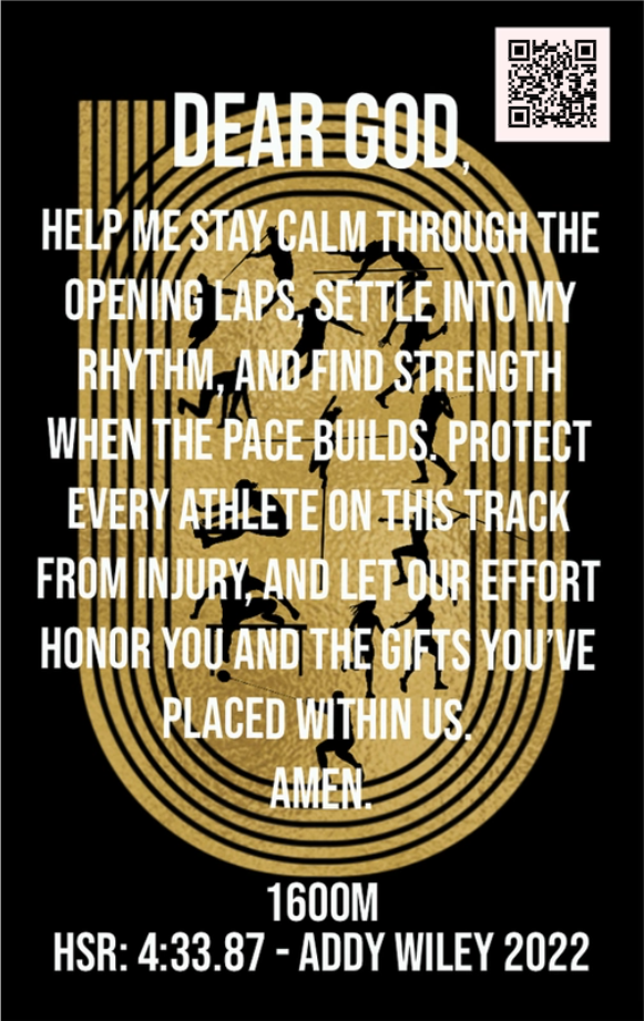 Women's 1600M Track & Field Card