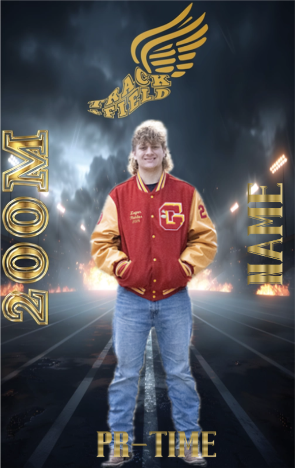 Men's 200M Track & Field Card