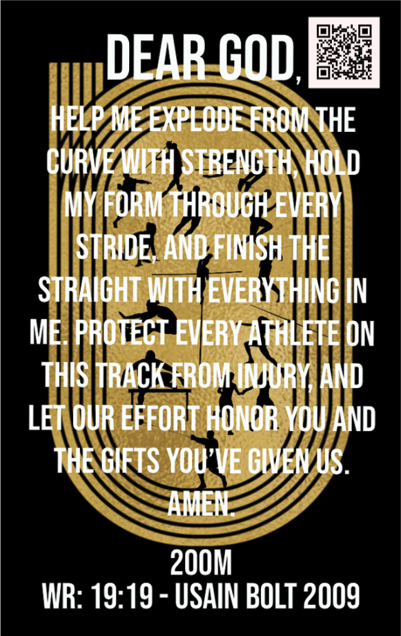 Men's 200M Track & Field Card