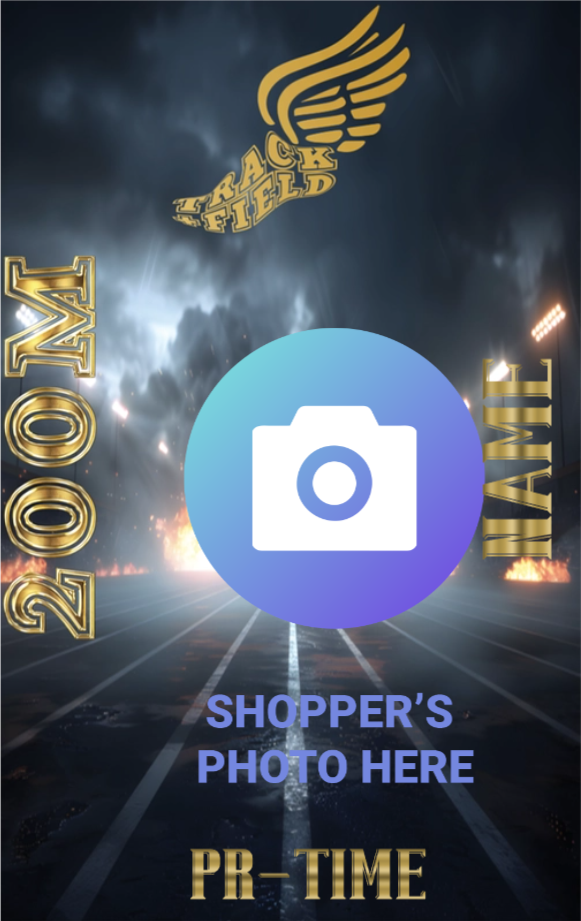 Women's 200M Track & Field Card