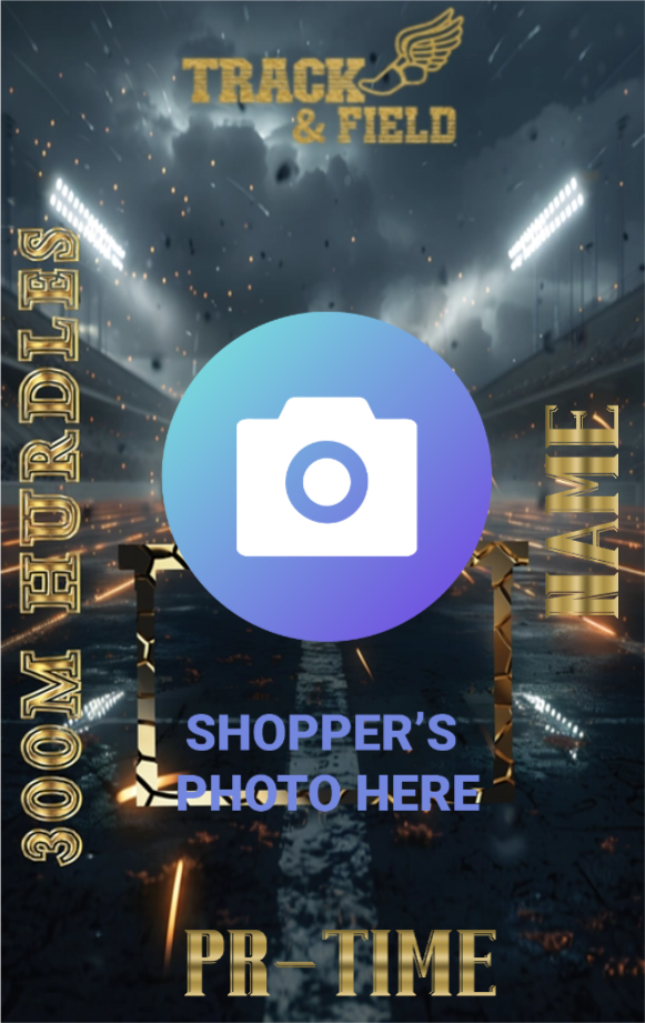 Women's 300M Hurdles Track & Field Card