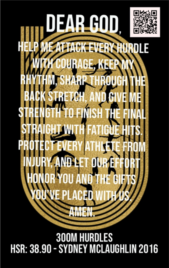 Women's 300M Hurdles Track & Field Card