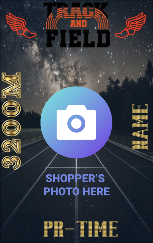 Women's 3200M Track & Field Card