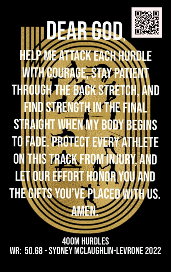 Men's 400M Hurdles Track & Field Card