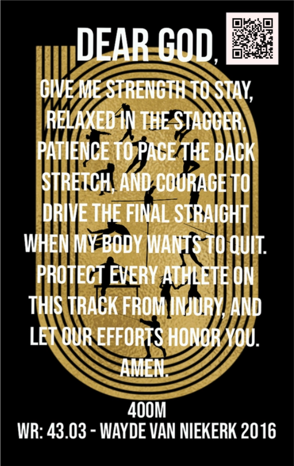 Men's 400M Track & Field Card