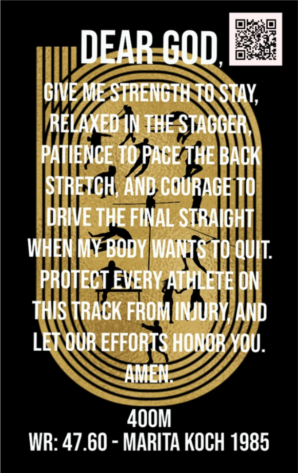 Women's 400M Track & Field Card