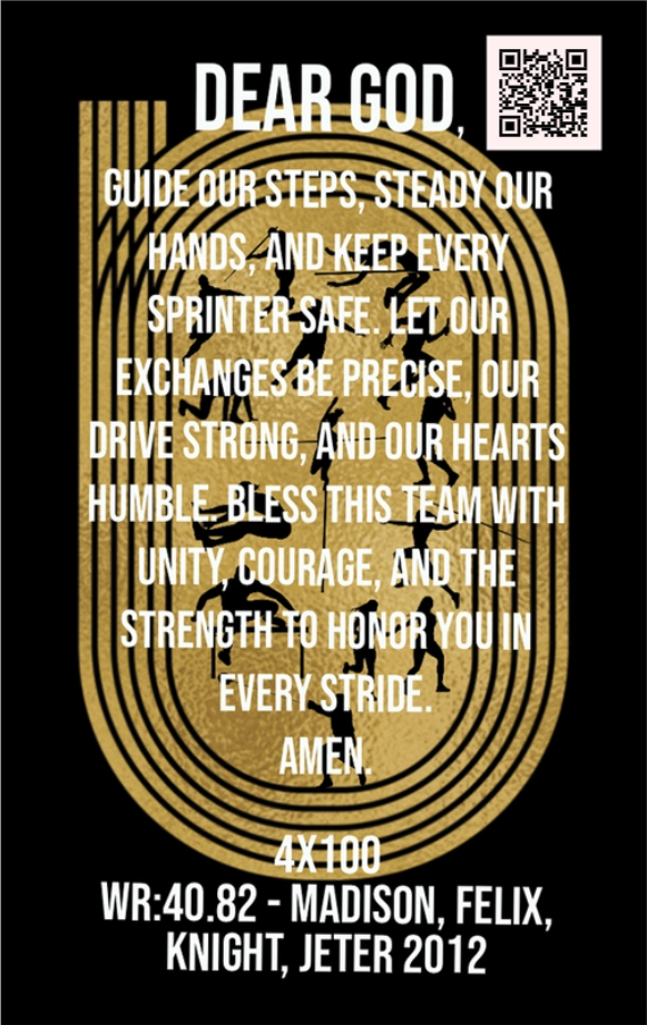 Women's 4x100 Relay Track & Field Card