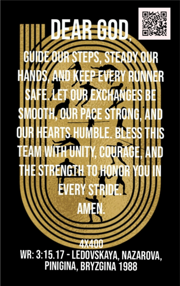 Women's 4x400 Relay Track & Field Card