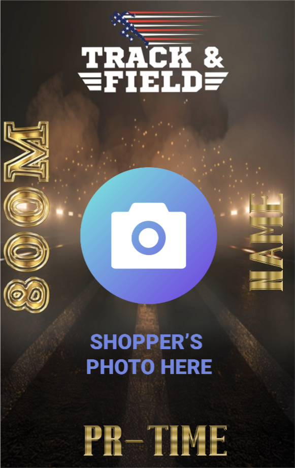 Women's 800M Track & Field Card