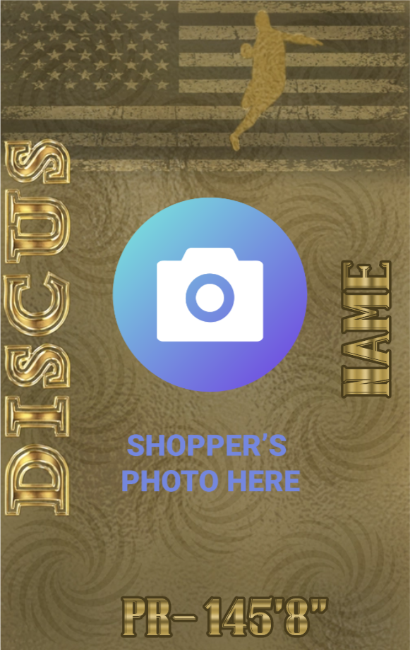 Women's Discus Track & Field Card