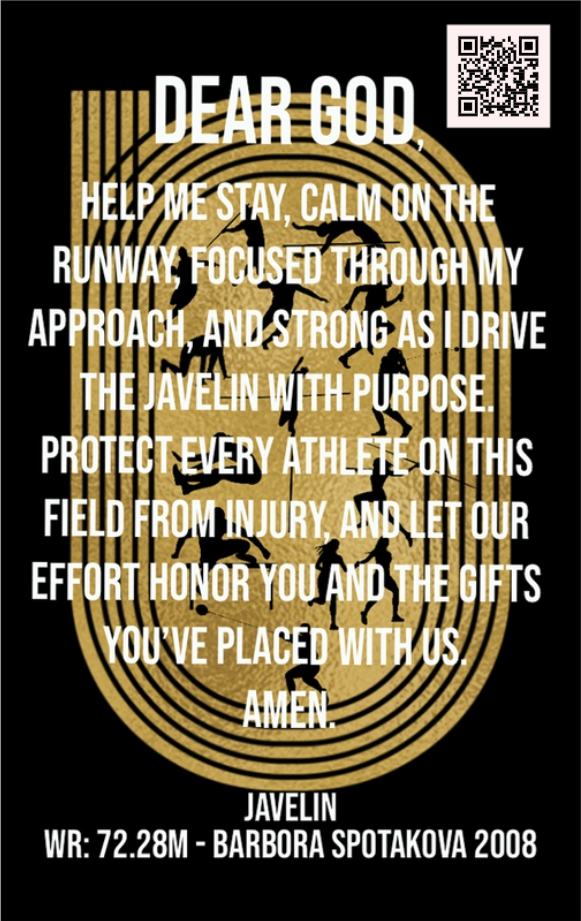 Women's Javelin Track & Field Card