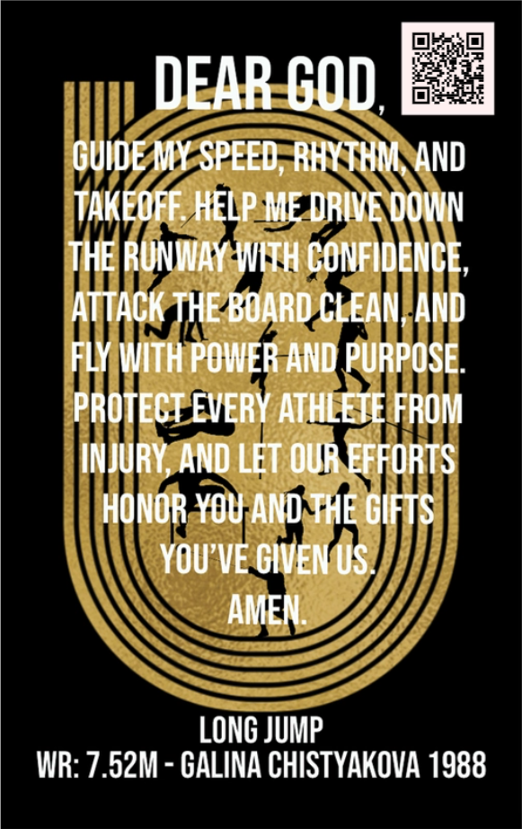 Women's Long Jump Track & Field Card