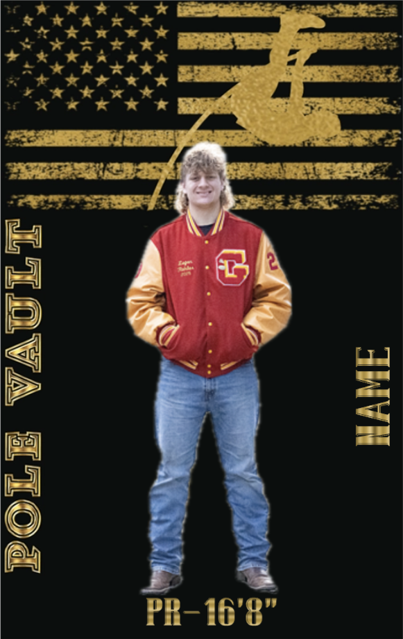 Men's Pole Vault Track & Field Card