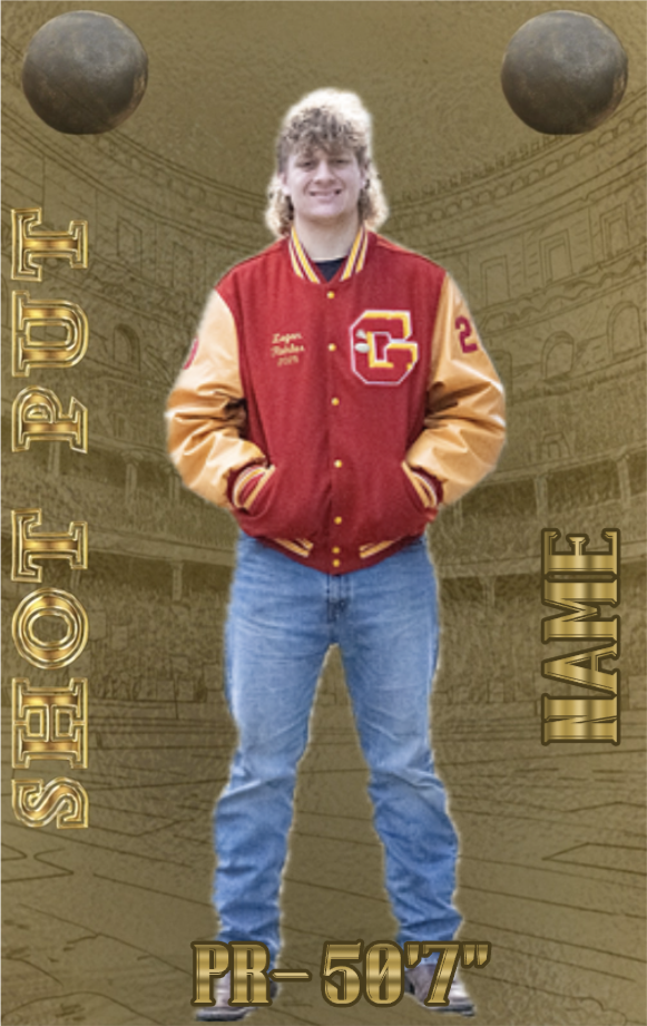 Men's Shot Put Track & Field Card