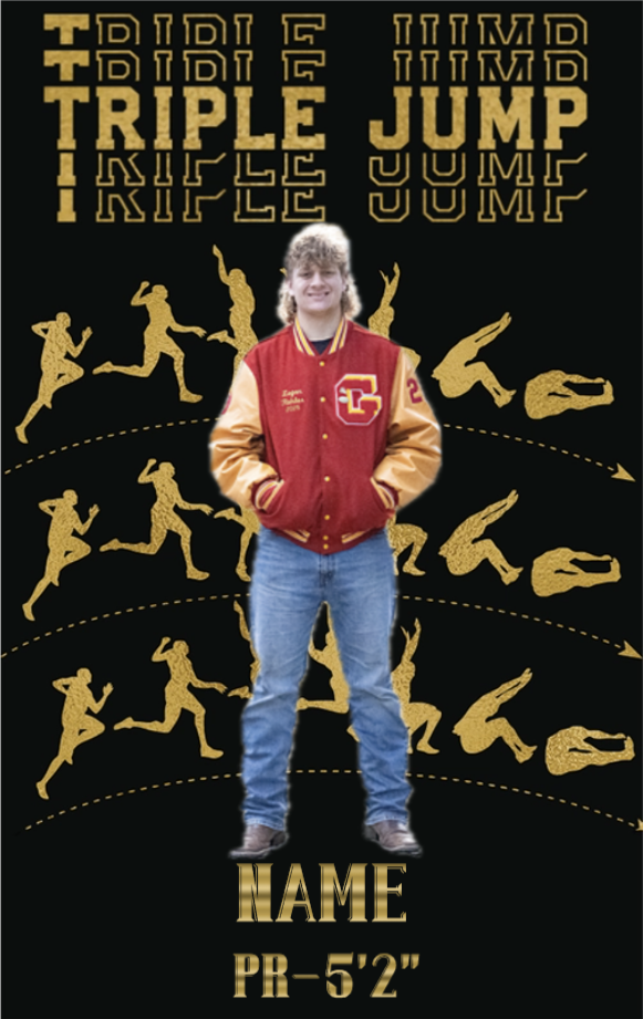 Men's Triple Jump Track & Field Card